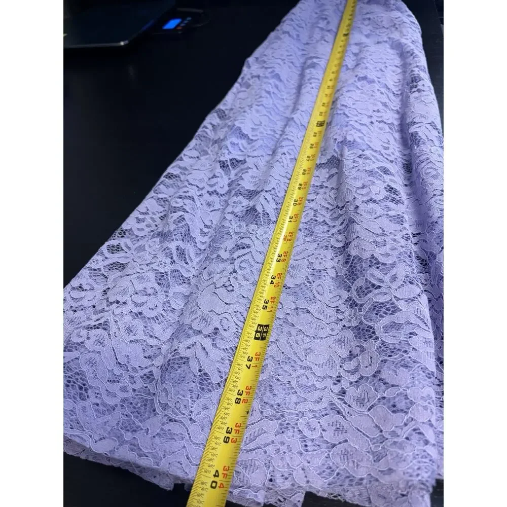Fairycore Lavender Lace Maxi Skirt Romantic Cottagecore Flowy Large Croquette